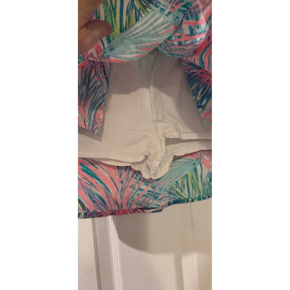 Lilly Pulitzer Sam Skort Girls 12 XL Tropical Bird Print Cotton Skirt Shorts